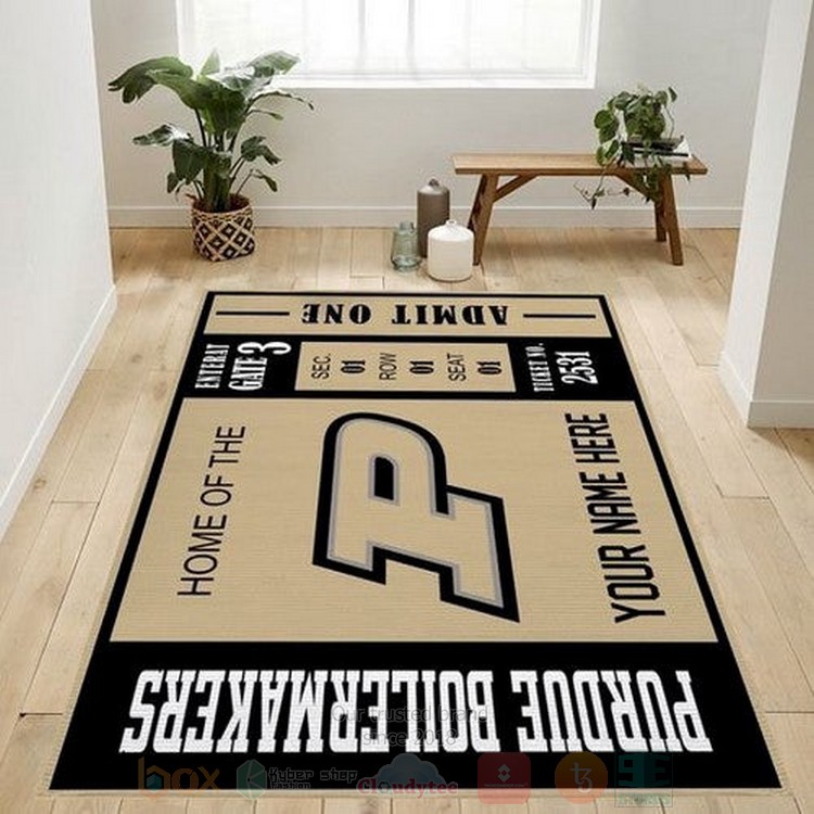 NCAA Purdue Boilermakers Custom Name Inspired Rug