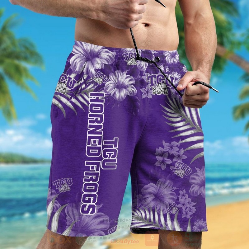 NCAA TCU Horned Frogs Hawaiian Shirt Short 1 2 3 4
