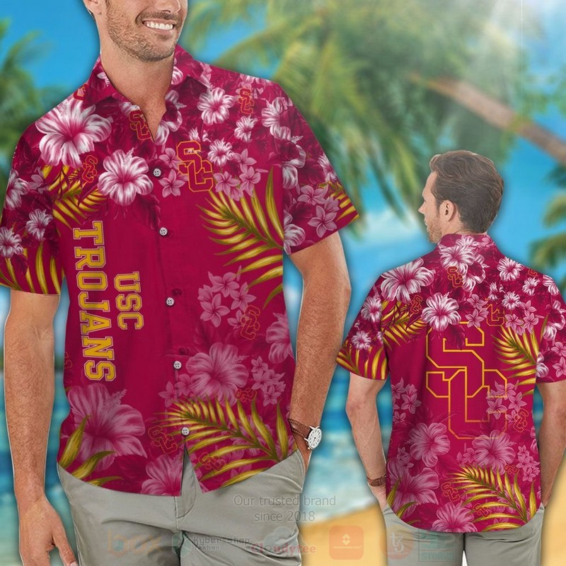 BEST NCAA USC Trojans Hawaii Shirt, Short 2 NCAA USC Trojans Hawaiian Shirt Short 1