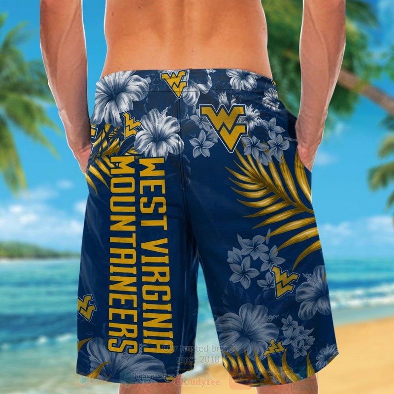 NCAA West Virginia Mountaineers Hawaiian Shirt Short 1 2 3 4 5