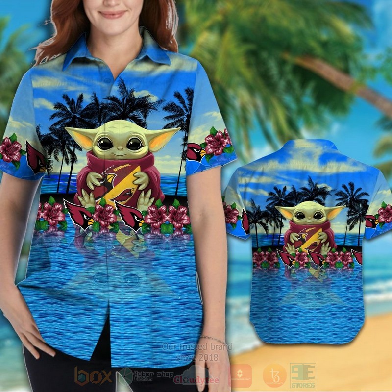 BEST NFL Arizona Cardinals Baby Yoda Hawaiian Shirt 3 NFL Arizona Cardinals Baby Yoda Hawaiian Shirt 1 2