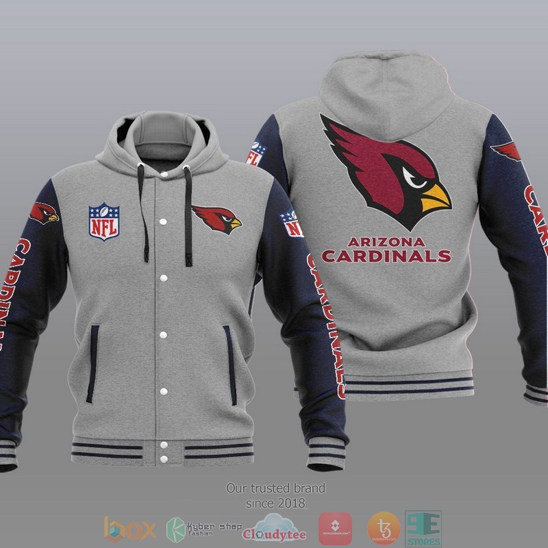 NFL Arizona Cardinals Baseball Jacket Hoodie 1