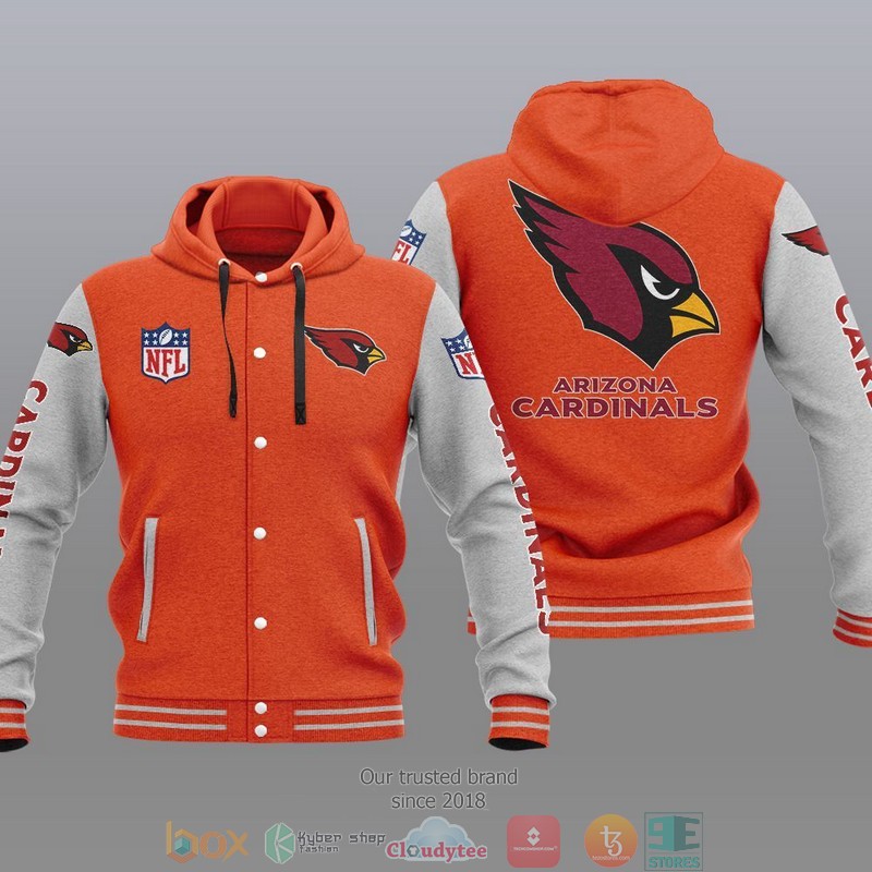 HOT Arizona Cardinals Varsity Hoodie Jacket 6 NFL Arizona Cardinals Baseball Jacket Hoodie 1 2 3 4 5