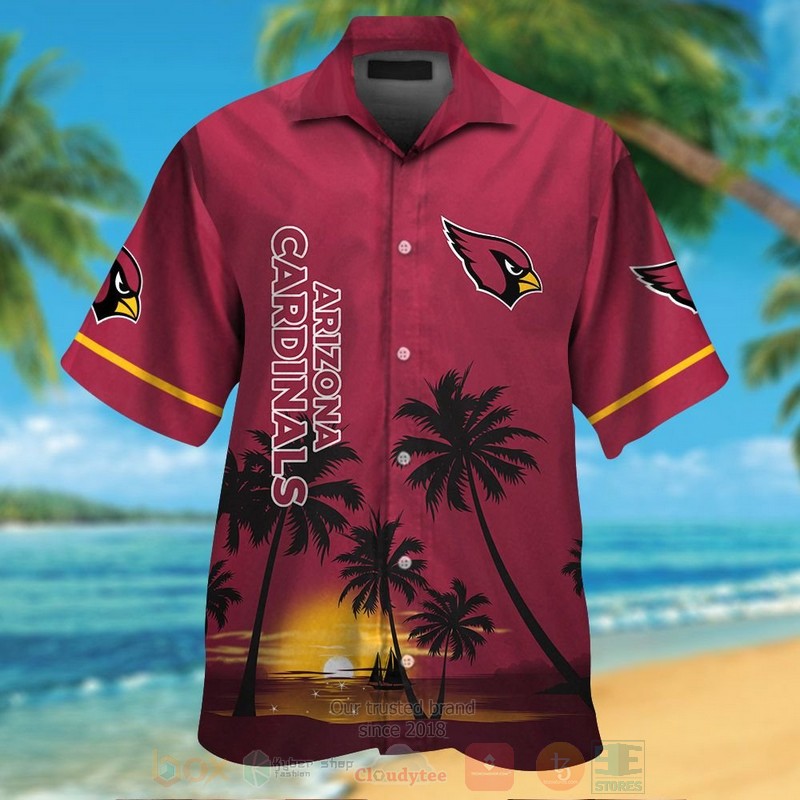 BEST NFL Arizona Cardinals Dark Red Hawaii Shirt, Short 13 NFL Arizona Cardinals Dark Red Hawaiian Shirt Short