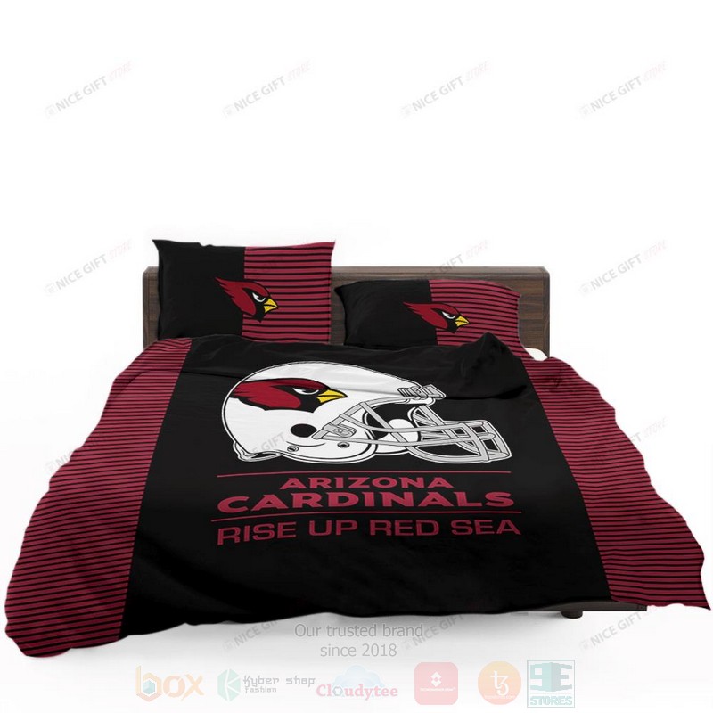 NFL Arizona Cardinals Inspired Red Black Bedding Set