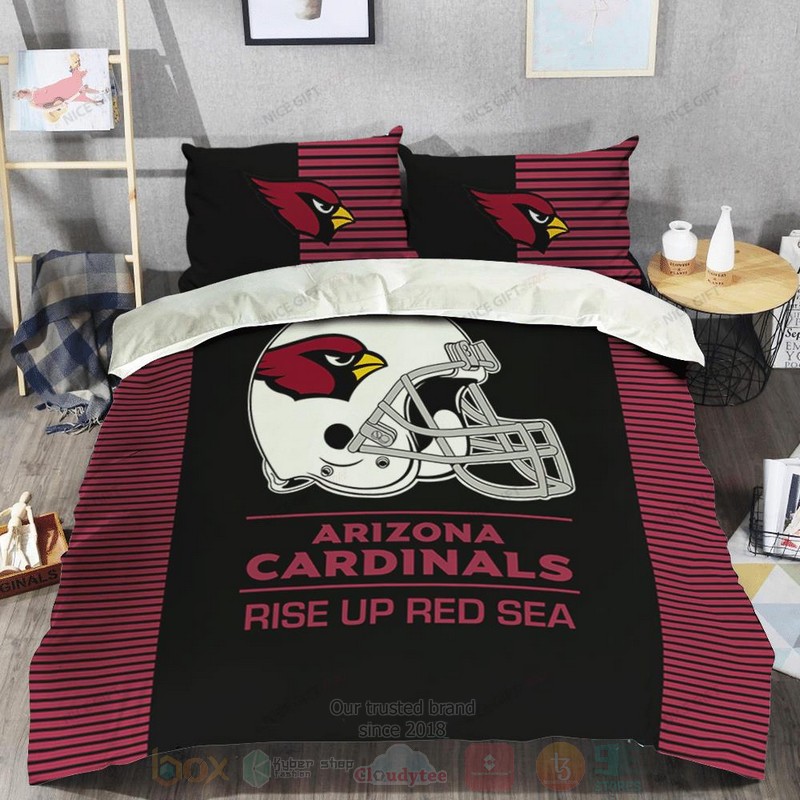 NFL Arizona Cardinals Inspired Red Black Bedding Set 1