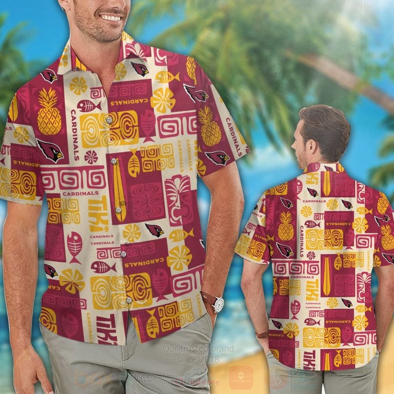 BEST NFL Arizona Cardinals Pineapple Hawaii Shirt, Short 1 NFL Arizona Cardinals Pineapple Hawaiian Shirt Short