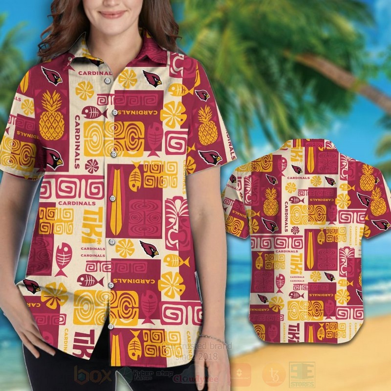 BEST NFL Arizona Cardinals Pineapple Hawaii Shirt, Short 2 NFL Arizona Cardinals Pineapple Hawaiian Shirt Short 1
