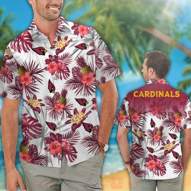 BEST NFL Arizona Cardinals Pink Hibiscus Flower Hawaii Shirt, Short 13 NFL Arizona Cardinals Pink Hibiscus Flower Hawaiian Shirt Short