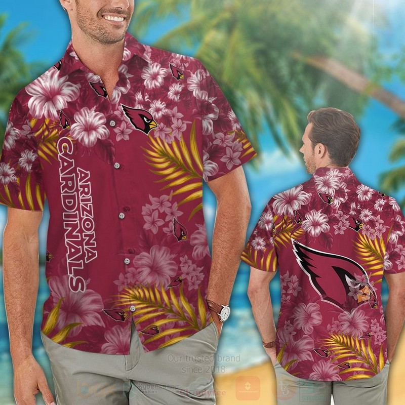 BEST NFL Arizona Cardinals Red Hibiscus Flower Hawaii Shirt, Short 13 NFL Arizona Cardinals Red Hibiscus Flower Hawaiian Shirt Short