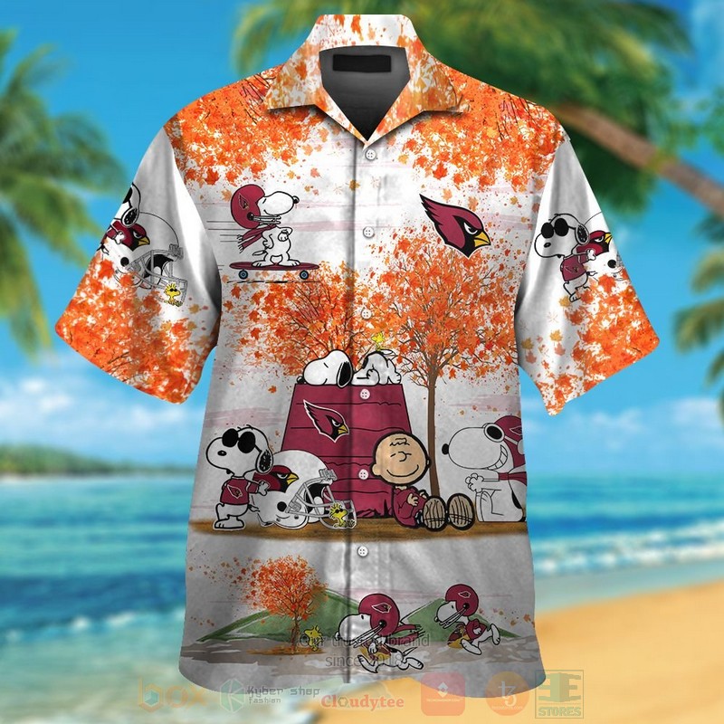BEST NFL Arizona Cardinals Snoopy Autumn Hawaii Shirt, Short 7 NFL Arizona Cardinals Snoopy Autumn Hawaiian Shirt Short