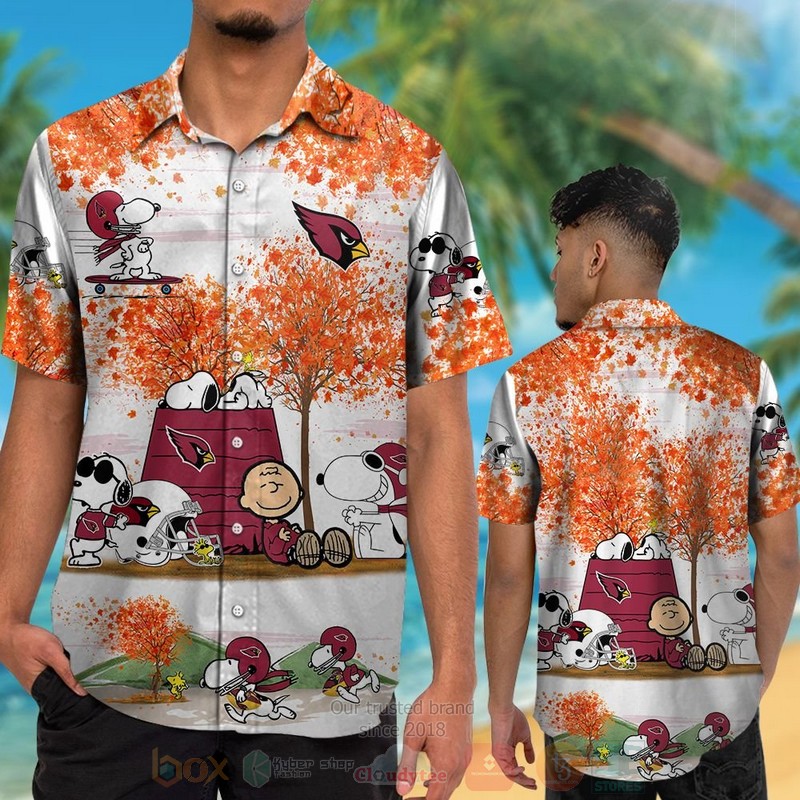 BEST NFL Arizona Cardinals Snoopy Autumn Hawaii Shirt, Short 2 NFL Arizona Cardinals Snoopy Autumn Hawaiian Shirt Short 1