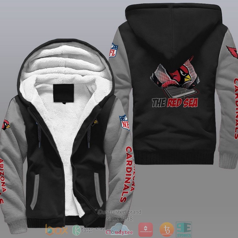 HOT Arizona Cardinals The Red Sea 3D Fleece Hoodie 2 NFL Arizona Cardinals The Red Sea Fleece Hoodie 1