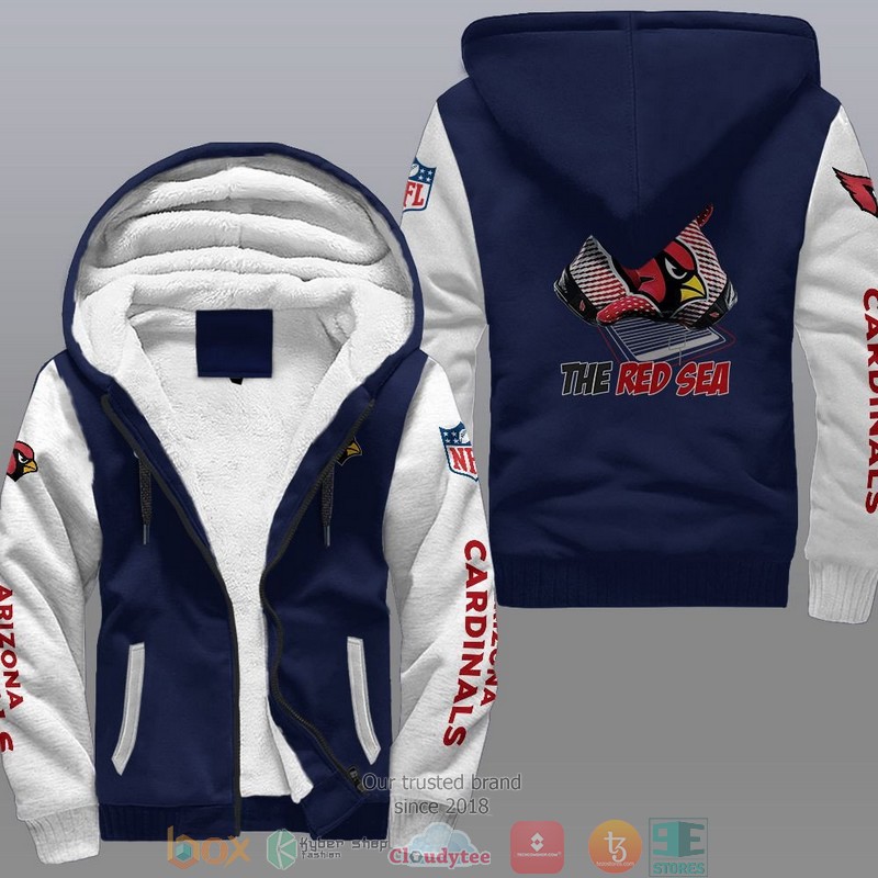 HOT Arizona Cardinals The Red Sea 3D Fleece Hoodie 3 NFL Arizona Cardinals The Red Sea Fleece Hoodie 1 2