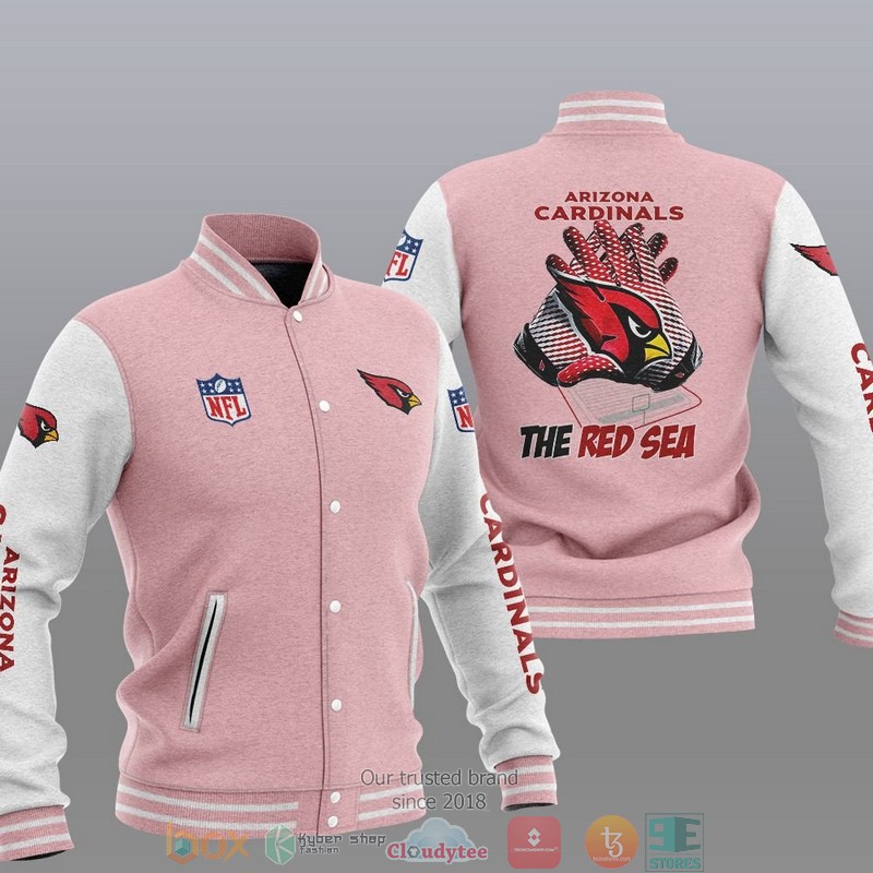 NFL Arizona Cardinals The Sea Red Varsity Jacket 4 NFL Arizona Cardinals The Sea Red Varsity Jacket 1 2 3