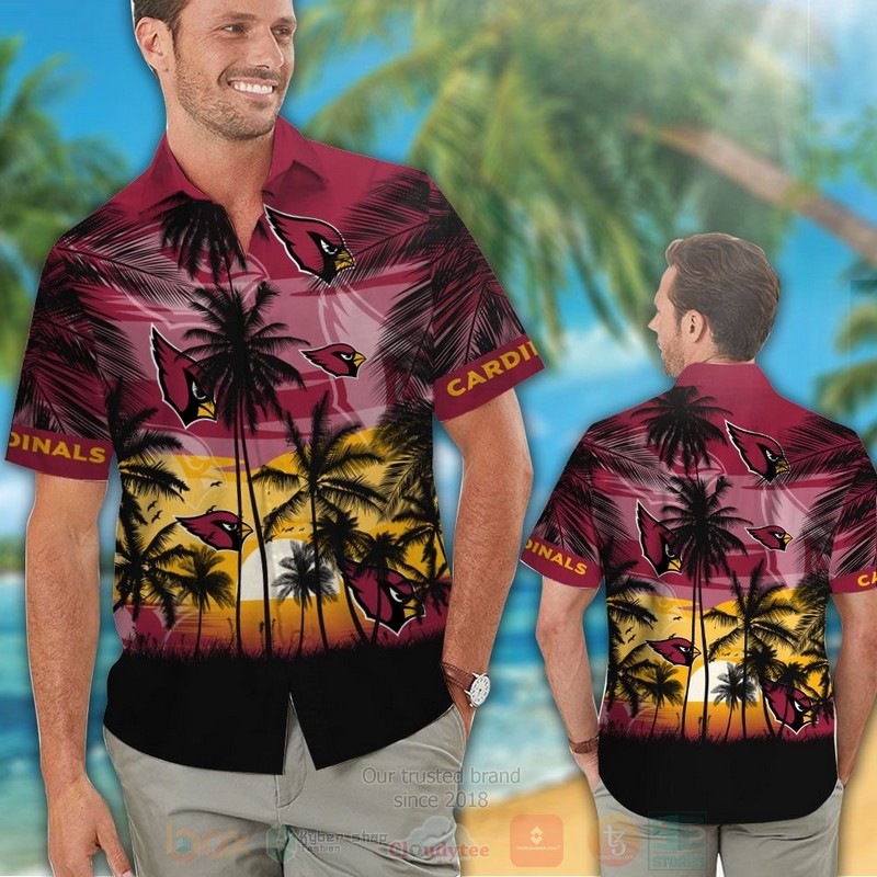 BEST NFL Arizona Cardinals The Sun And The Sea Hawaii Shirt, Short 2 NFL Arizona Cardinals The Sun And The Sea Hawaiian Shirt Short 1