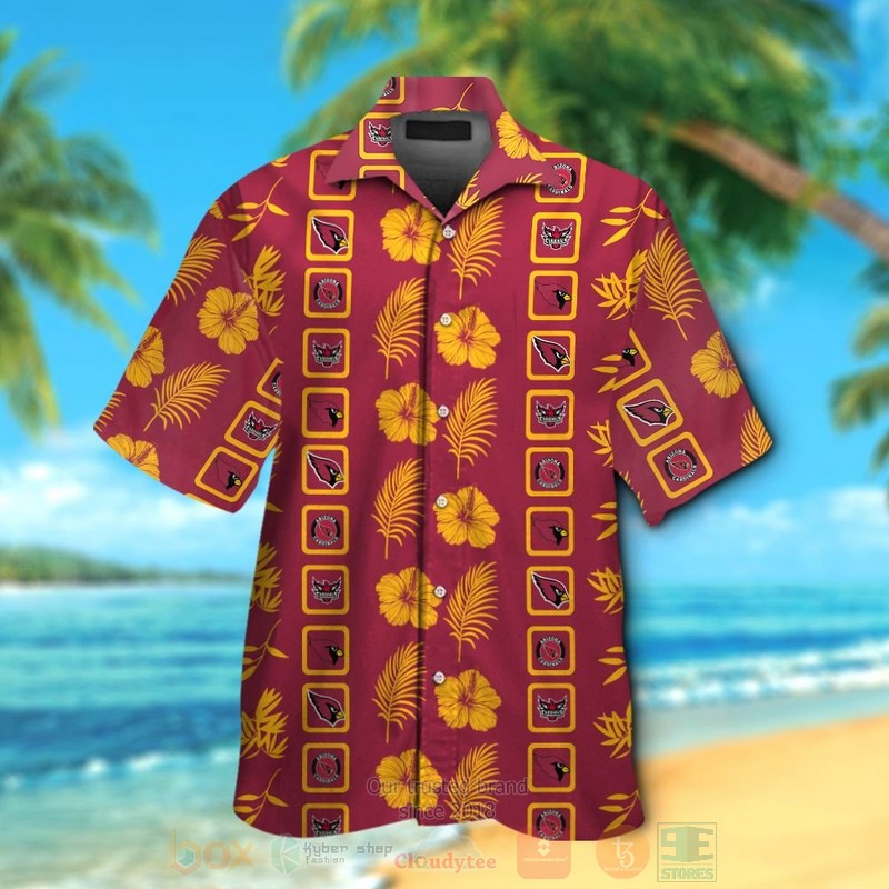 BEST NFL Arizona Cardinals Yellow Hibiscus Flower Hawaii Shirt, Short 13 NFL Arizona Cardinals Yellow Hibiscus Flower Hawaiian Shirt Short