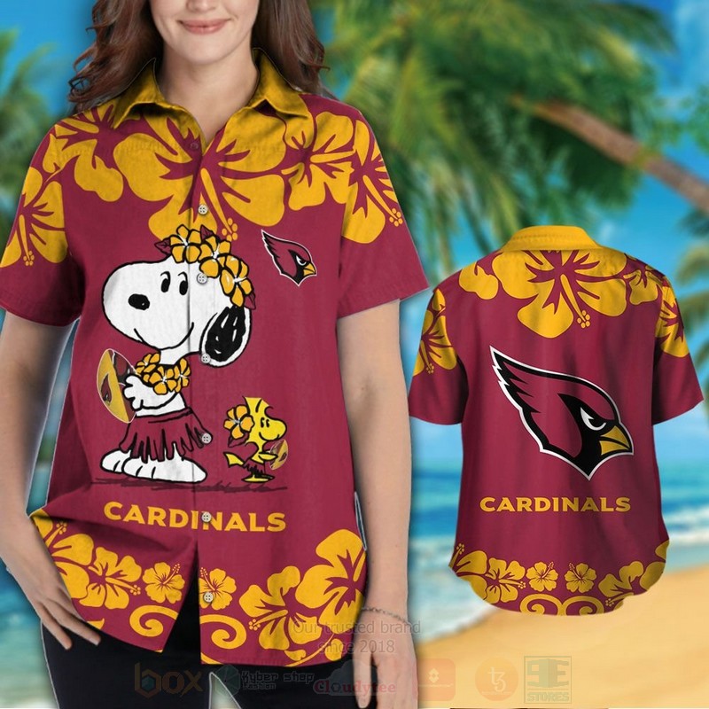 BEST NFL Arizona Cardinals and Snoopy Cute Hawaii Shirt, Short 2 NFL Arizona Cardinals and Snoopy Cute Hawaiian Shirt Short 1