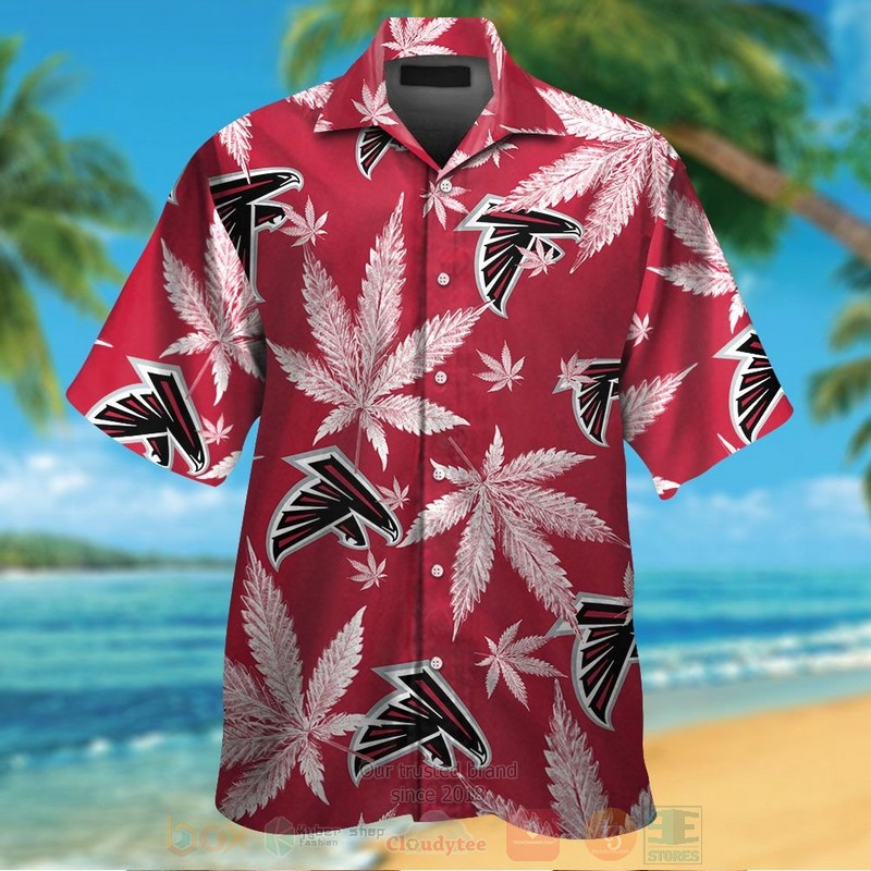 NFL Atlanta Falcons Cannabis Leaves Hawaiian Shirt Short