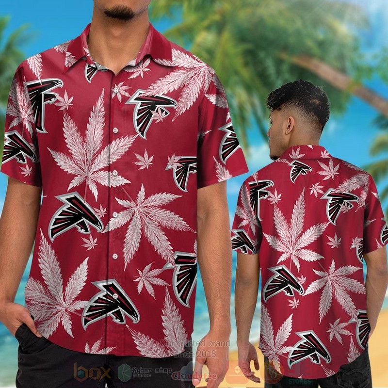 BEST NFL Atlanta Falcons Cannabis Leaves Hawaii Shirt, Short 2 NFL Atlanta Falcons Cannabis Leaves Hawaiian Shirt Short 1