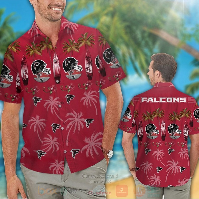 BEST NFL Atlanta Falcons Coconut tree Hawaii Shirt, Short 2 NFL Atlanta Falcons Coconut tree Hawaiian Shirt Short 1