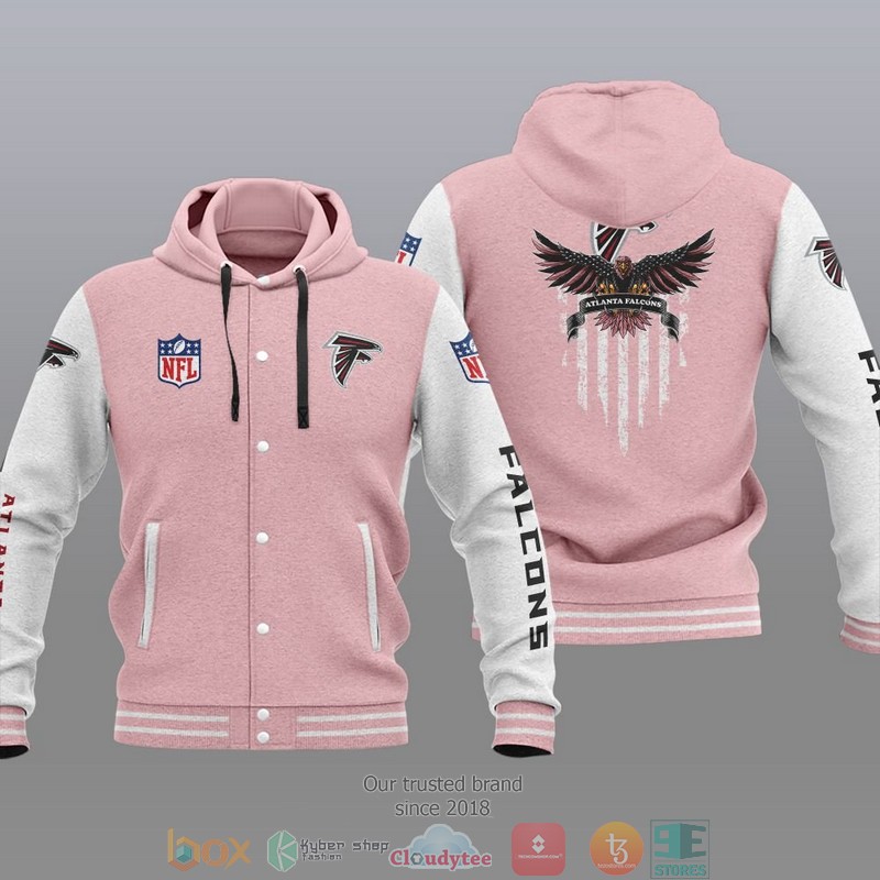 HOT Atlanta Falcons Eagle American Flag Varsity Hoodie Jacket 4 NFL Atlanta Falcons Eagle American Flag Baseball Jacket Hoodie 1 2 3