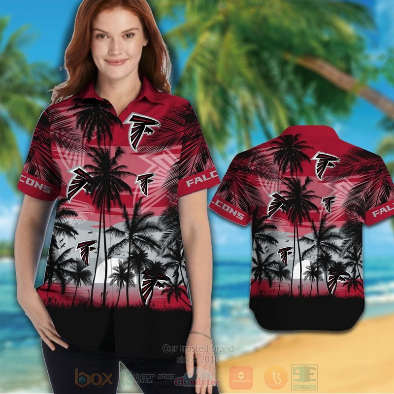 BEST NFL Atlanta Falcons Grey-Black Hawaii Shirt, Short 3 NFL Atlanta Falcons Grey Black Hawaiian Shirt Short 1 2