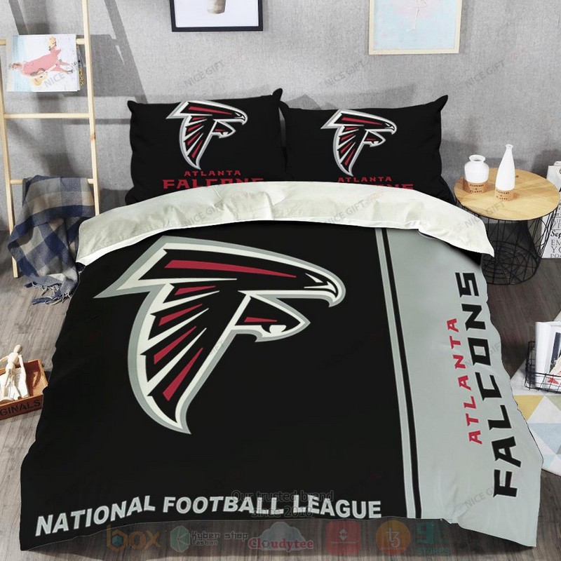 NFL Atlanta Falcons Inspired Black Grey Bedding Set 1