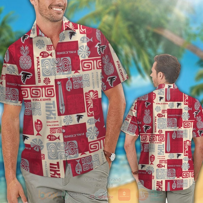 BEST NFL Atlanta Falcons Pineapple and Fish Hawaii Shirt, Short 2 NFL Atlanta Falcons Pineapple and Fish Hawaiian Shirt Short 1