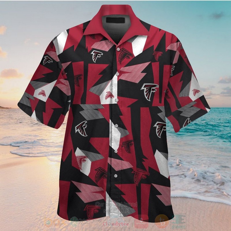 NFL Atlanta Falcons Red Black Hawaiian Shirt Short