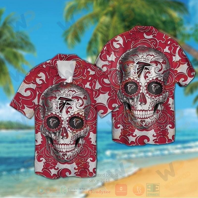 NFL Atlanta Falcons Sugar Skull Hawaiian Shirt