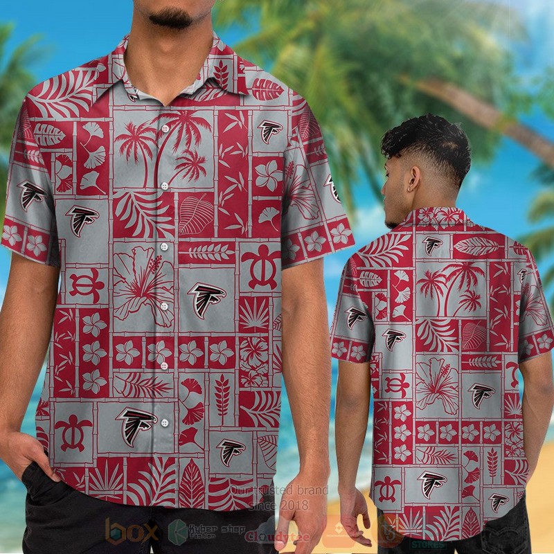 BEST NFL Atlanta Falcons Turtle and Flower Hawaii Shirt, Short 2 NFL Atlanta Falcons Turtle and Flower Hawaiian Shirt Short 1