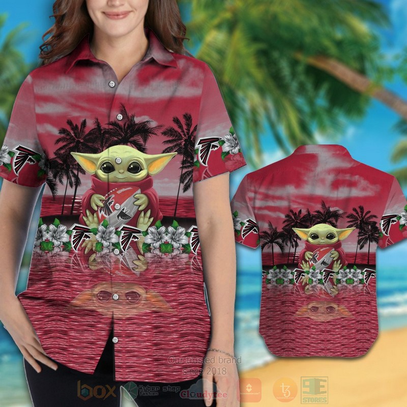 BEST NFL Atlanta Falcons and Baby Yoda Hawaii Shirt, Short 3 NFL Atlanta Falcons and Baby Yoda Hawaiian Shirt Short 1 2