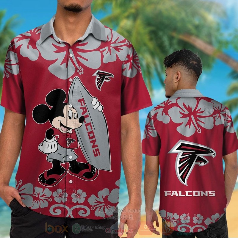 BEST NFL Atlanta Falcons and Mickey Mouse Hawaii Shirt, Short 2 NFL Atlanta Falcons and Mickey Mouse Hawaiian Shirt Short 1
