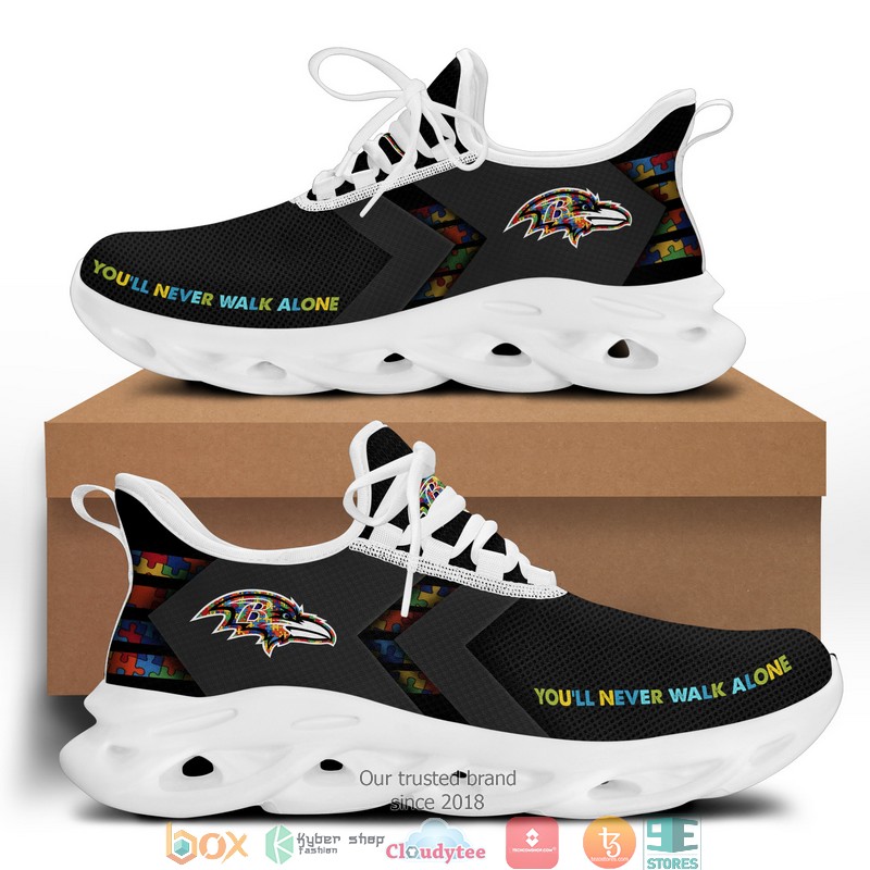 NFL Baltimore Ravens Autism Max Soul Sneakers 2 NFL Baltimore Ravens Autism Max Soul Sneakers 1