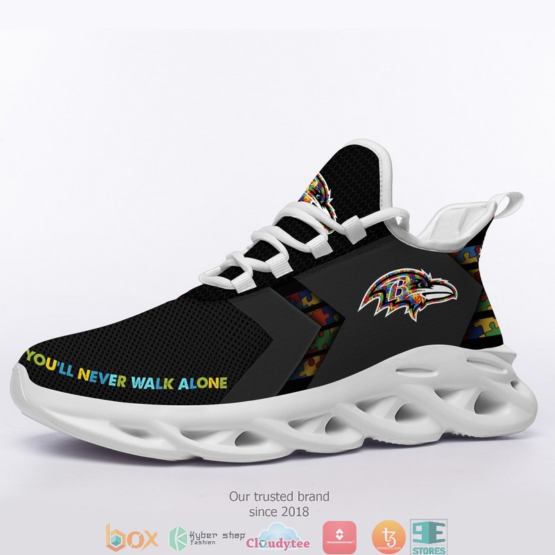 NFL Baltimore Ravens Autism Max Soul Sneakers 4 NFL Baltimore Ravens Autism Max Soul Sneakers 1 2 3