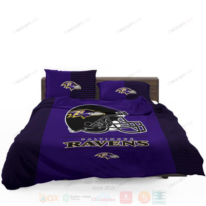 NFL Baltimore Ravens Inspired Bedding Set
