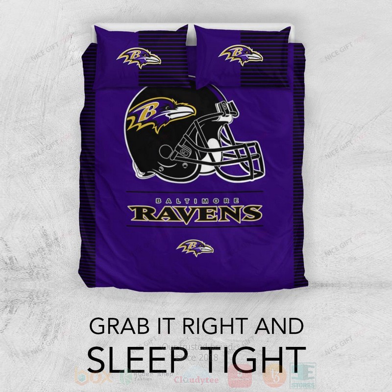 BEST NFL Baltimore Ravens Inspired Duvet Cover Bed Sets 3 NFL Baltimore Ravens Inspired Bedding Set 1 2