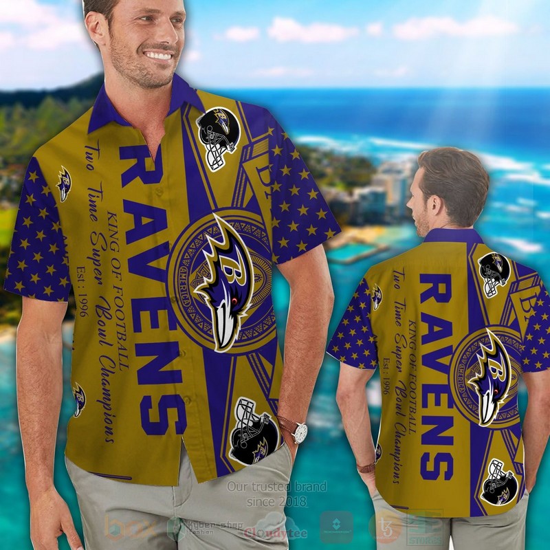 NFL Baltimore Ravens Men Woman Hawaiian Shirt Short