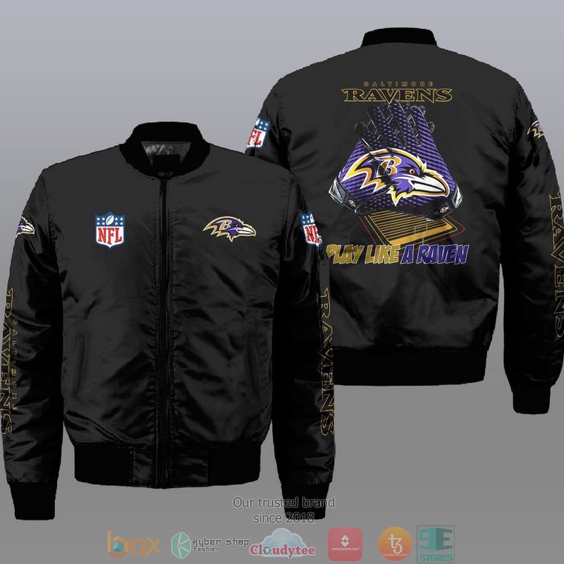 NFL Baltimore Ravens Play Like A Raven Bomber Jacket