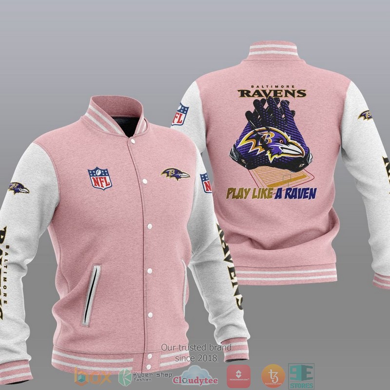 NFL Baltimore Ravens Play Like A Raven Varsity Jacket 1 2 3