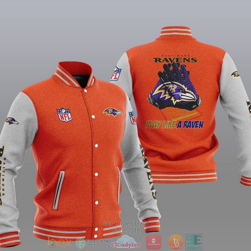 NFL Baltimore Ravens Play Like A Raven Varsity Jacket 1 2 3 4 5