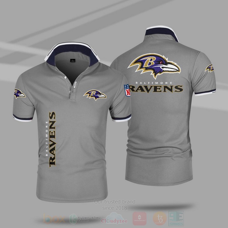 NFL Baltimore Ravens Polo Shirt 1 2 3 4 5 6 7