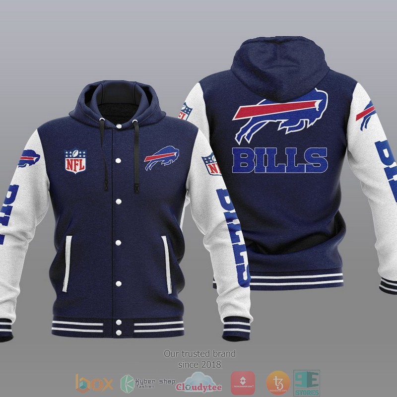 HOT Buffalo Bills Varsity Hoodie Jacket 3 NFL Buffalo Bills Baseball Jacket Hoodie 1 2