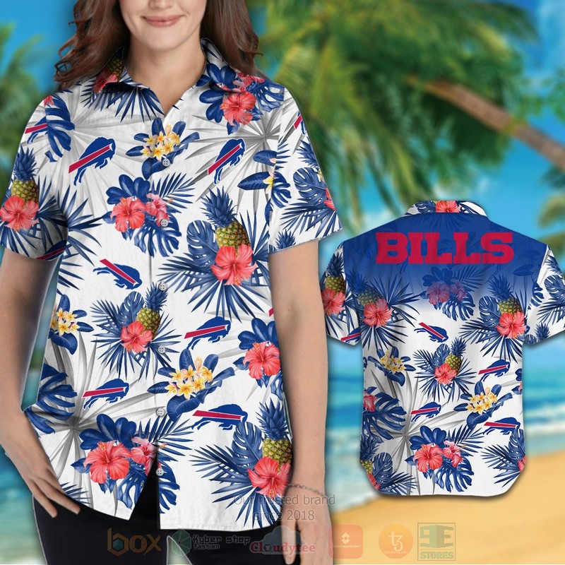 BEST NFL Buffalo Bills Blue-White Hibiscus Flowers Hawaii Shirt, Short 3 NFL Buffalo Bills Blue White Hibiscus Flowers Hawaiian Shirt Short 1 2