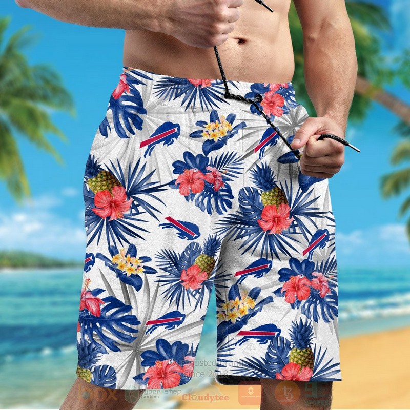 BEST NFL Buffalo Bills Blue-White Hibiscus Flowers Hawaii Shirt, Short 5 NFL Buffalo Bills Blue White Hibiscus Flowers Hawaiian Shirt Short 1 2 3 4