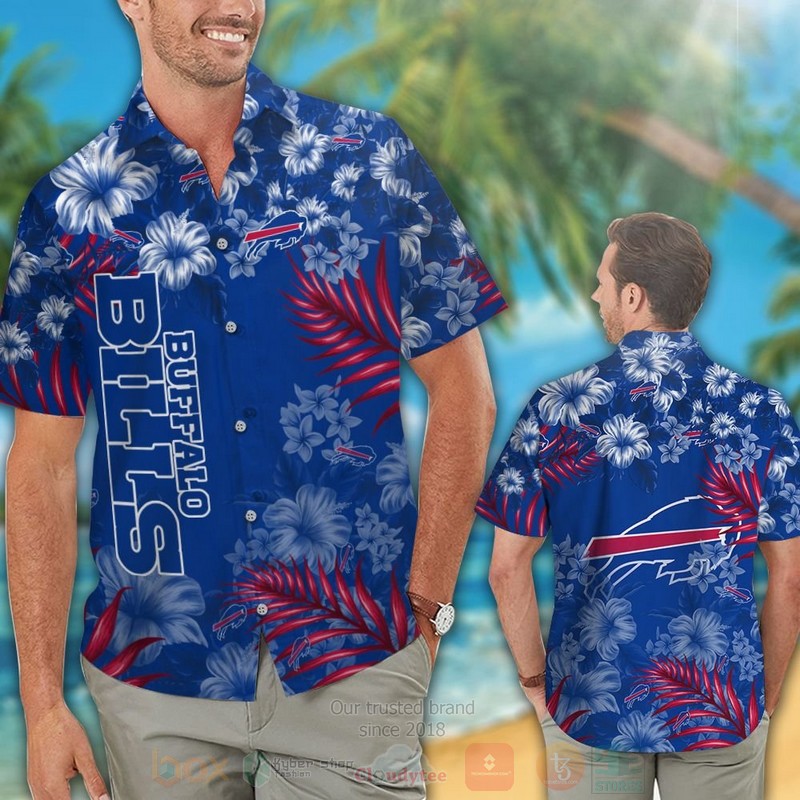 BEST NFL Buffalo Bills Blue Hibiscus Flowers Hawaii Shirt, Short 2 NFL Buffalo Bills Blue Hibiscus Flowers Hawaiian Shirt Short 1