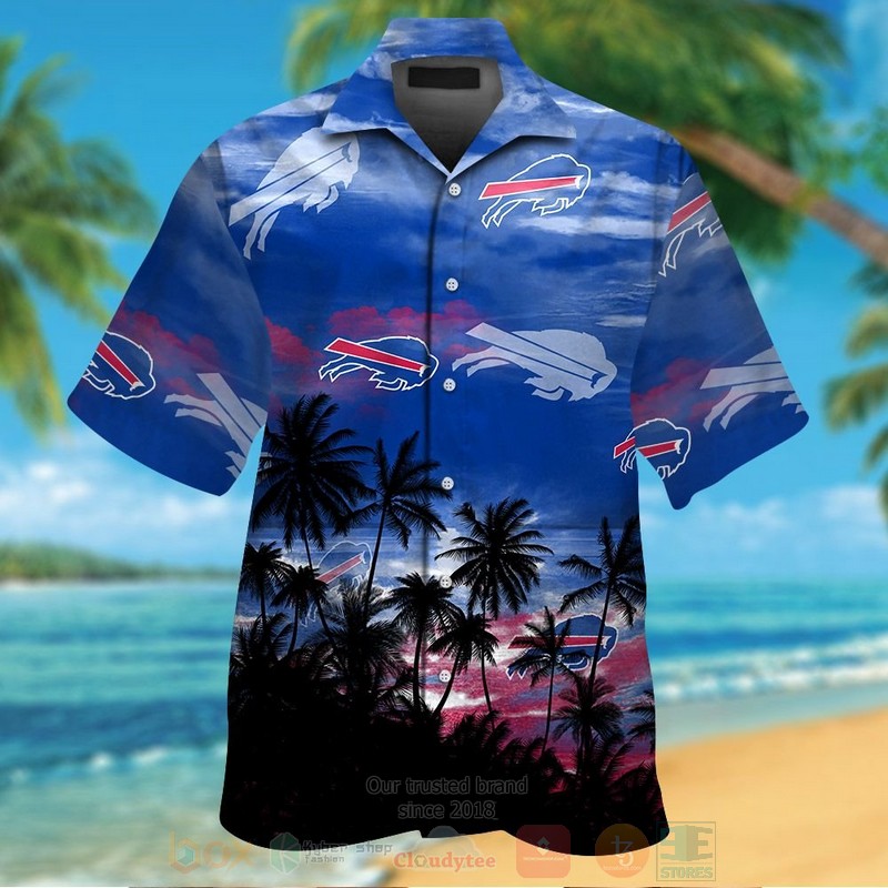 NFL Buffalo Bills Blue Skye Hawaiian Shirt Short