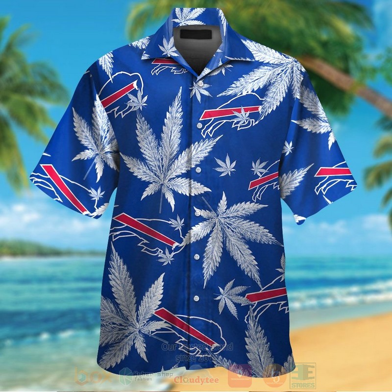 Buffalo Bills NFL Highlights Button Up Stork Leaf Summer Hawaiian Shirt And  Short