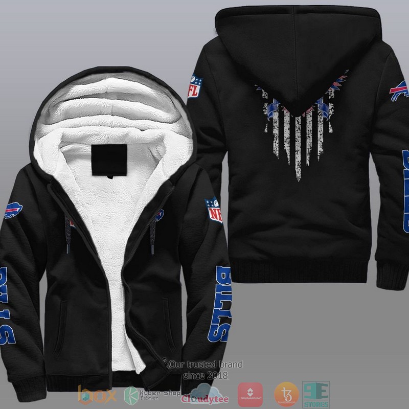 NFL Buffalo Bills Eagle American Flag Fleece Hoodie